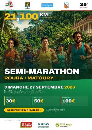 25ème édition Semi-Marathon Roura Matoury Logo