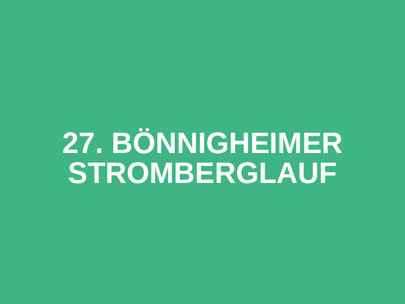 27. Bönnigheimer Stromberglauf Logo