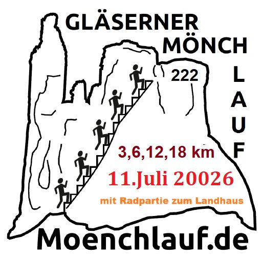 27. Gläserner Mönch Lauf 2026 - 222 Stufen zum Himmel Logo