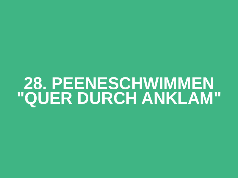 28. Peeneschwimmen "Quer durch Anklam"