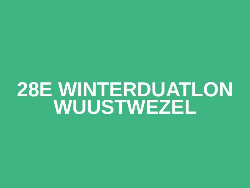 28e Winterduatlon Wuustwezel Logo