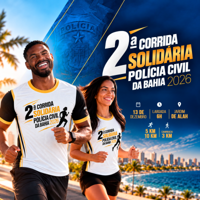 2ª Corrida Solidária Da Polícia Civil Da Bahia 2026 Logo