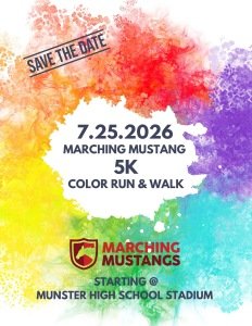 2nd Annual (2026) Marching Mustang 5K Color Run! Logo