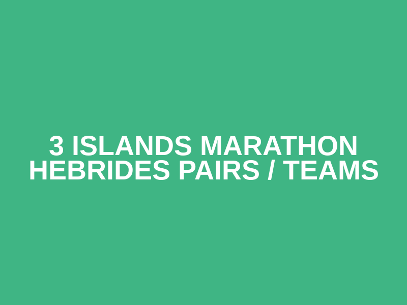 3 Islands Marathon Hebrides Pairs / Teams Logo