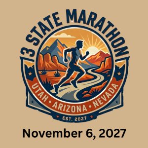 3 State Marathon - 26.2 - 13.1 - 10K - 5K Logo