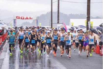 30th Anniversary Wakasa Takahama Hamanasu Marathon (第30回記念大会若狭高浜はまなすマラソン) Logo
