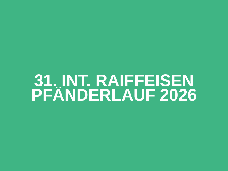 31. Int. Raiffeisen Pfänderlauf 2026 Logo