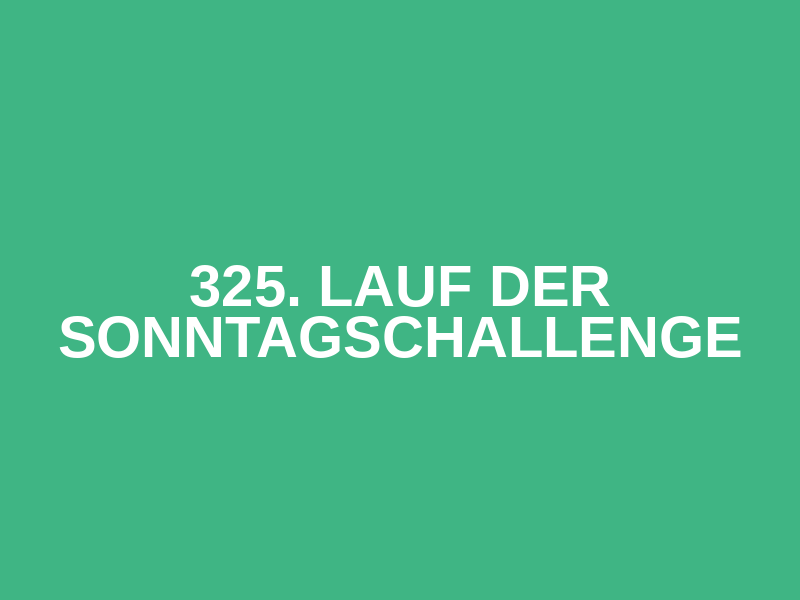 325. Lauf der Sonntagschallenge Logo