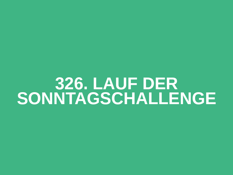 326. Lauf der Sonntagschallenge Logo