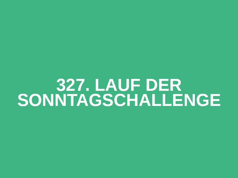 327. Lauf der Sonntagschallenge Logo