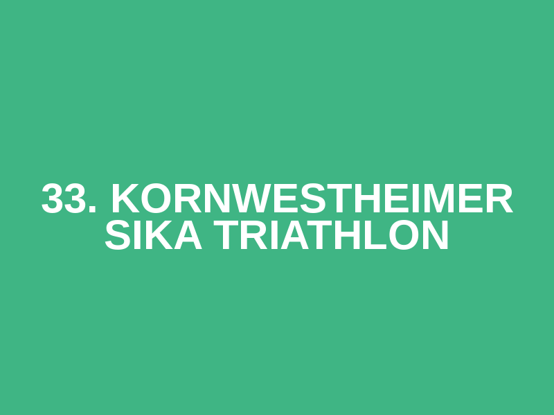 33. Kornwestheimer Sika Triathlon Logo