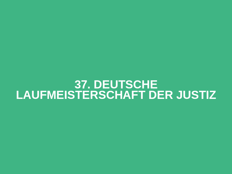 37. Deutsche Laufmeisterschaft der Justiz Logo