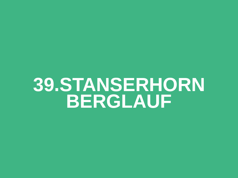 39.Stanserhorn Berglauf