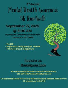 3rd Annual Mental Health Awareness 5K Run/Walk Logo