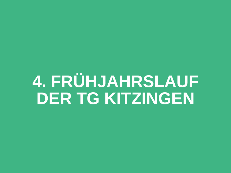4. Frühjahrslauf der TG Kitzingen Logo
