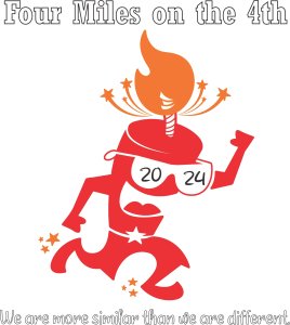 4 Miles on the 4th Logo