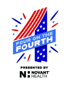4 on the Fourth presented by Novant Health Logo