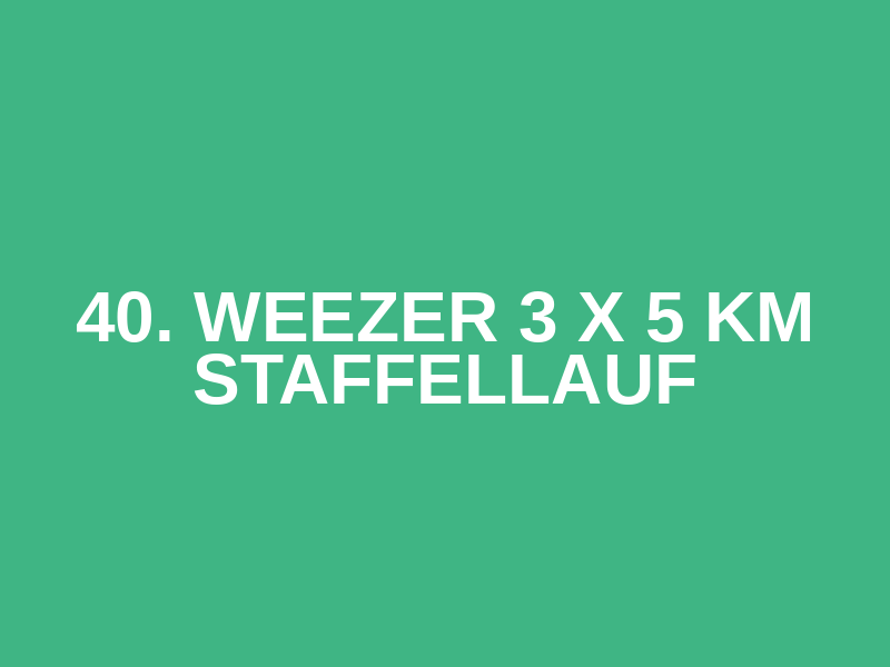 40. Weezer 3 x 5 km Staffellauf Logo