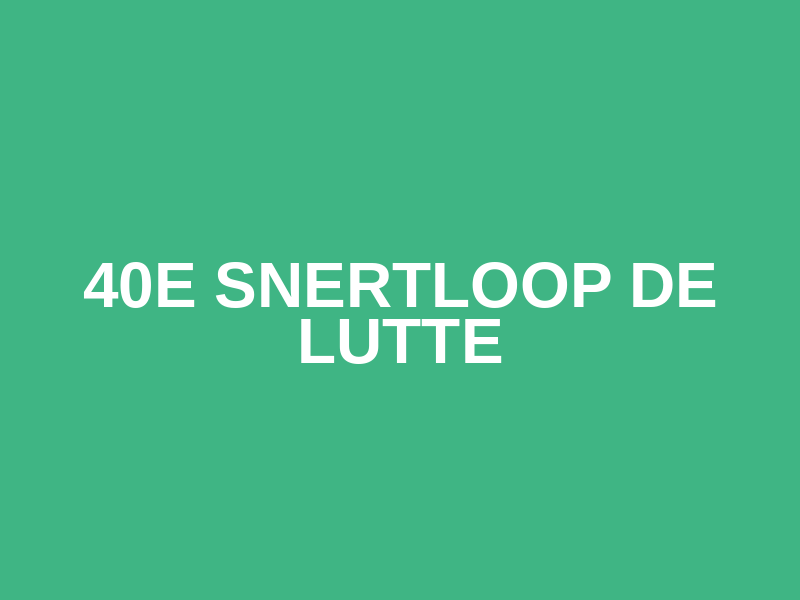 40e Snertloop De Lutte Logo