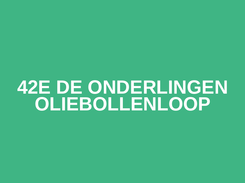 42e De Onderlingen oliebollenloop Logo