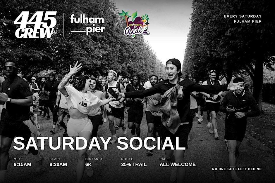 445 Crew | Saturday Social 6K Run at Fulham Pier