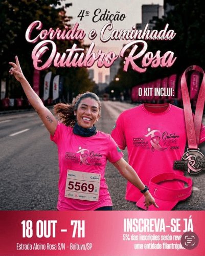 4ª CORRIDA E CAMINHADA OUTUBRO ROSA Logo