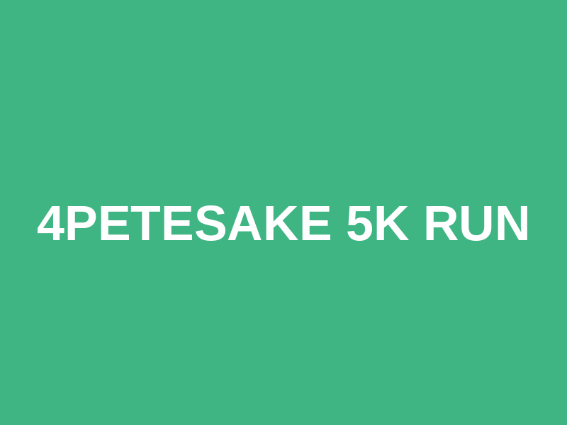 4PeteSake 5k Run Logo