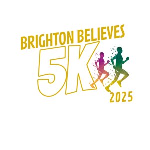 4th Annual Brighton Believes 5K                                                    "Hit the Ground Running" Logo