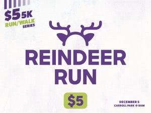 $5 5K Series: 2026 Reindeer Run Logo