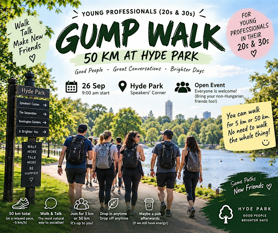 50km Gump Walk with 20s&30s Professionals at Hyde Park