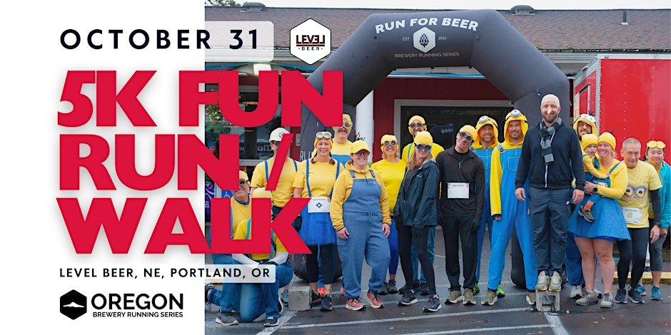 5k Beer Run - Level Beer (Level 1) | 2026 OR Brewery Running Series Logo