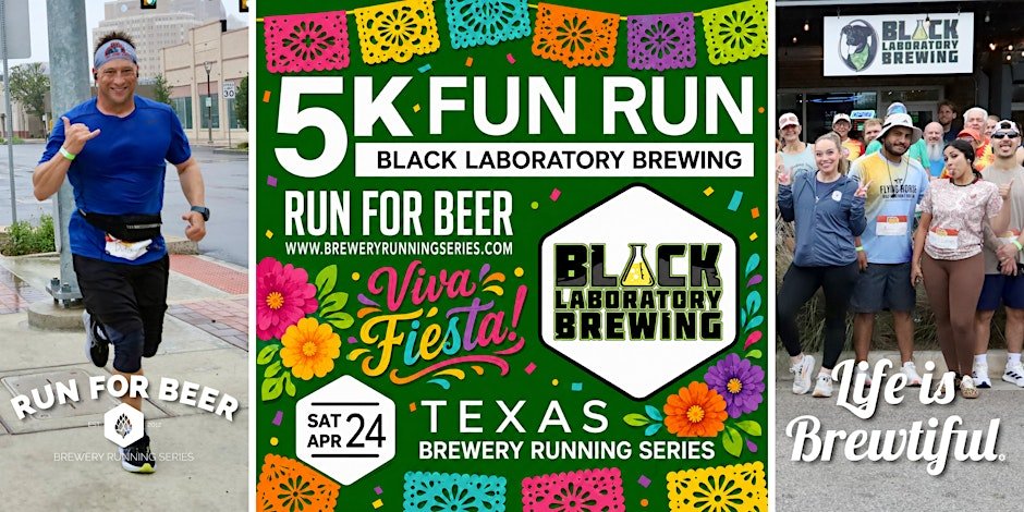 5k Beer Run x Black Laboratory Brewing | Texas Brewery Running Series Logo