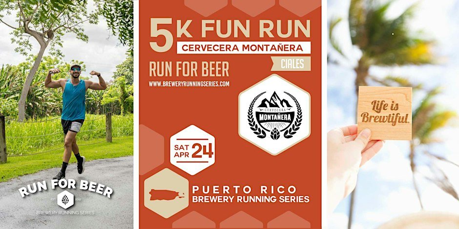 5K Beer Run x Cervecera Montañera | 2027 PR Brewery Running Series Logo