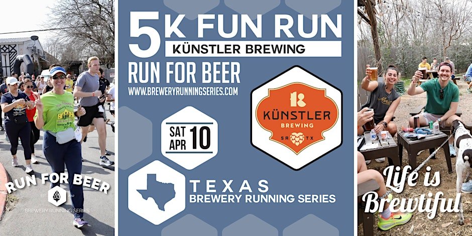 5k Beer Run x Künstler Brewing| Texas Brewery Running Series Logo