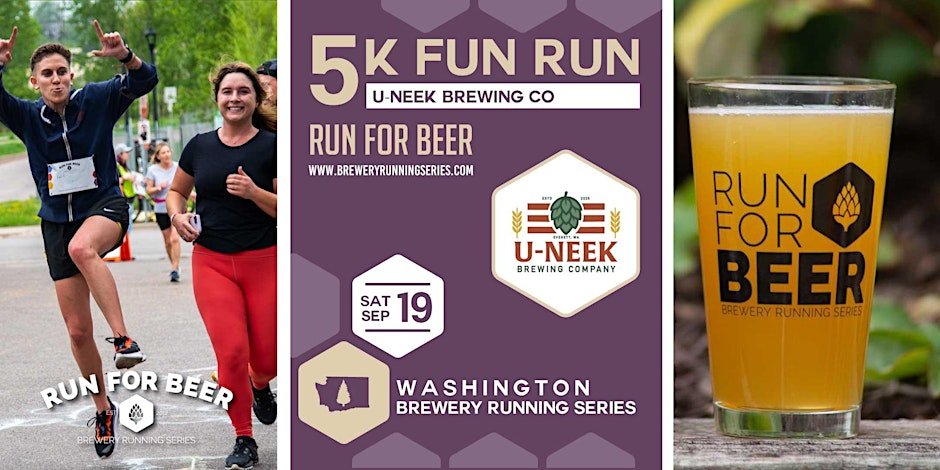 5k Beer Run x U-Neek Brewing| 2026 WA Brewery Running Series Logo