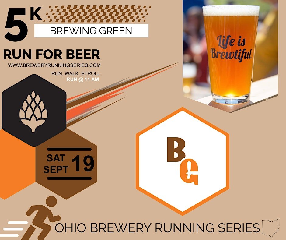 5K Beer Run/Walk x Brewing Green | Ohio Brewery Running Series 2026 Logo