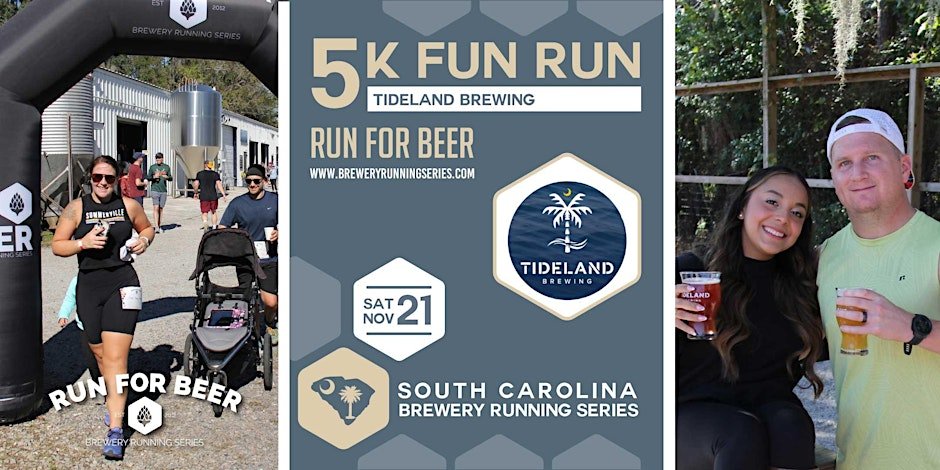 5k Fun Run at Tideland Brewing | 2026 SC Brewery Running Series Logo