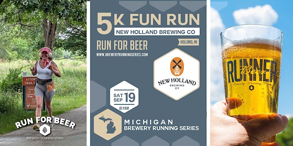 5k Fun Run x New Holland | 2026 Michigan Brewery Running Series Logo