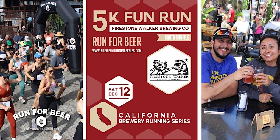 5k Santa Shuffle x Firestone Walker | 2026 CA Brewery Running Series Logo
