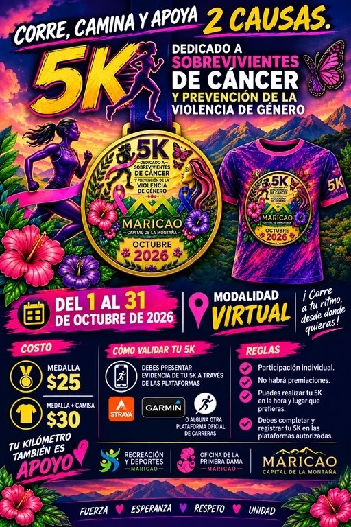 5k Virtual Contra el Cáncer y Violencia de Género
