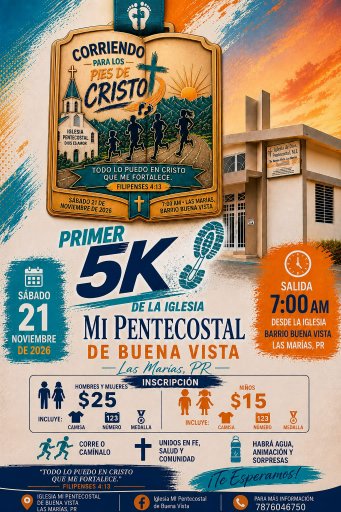 5km Iglesia MI Pentecostal de Buena Vista Logo