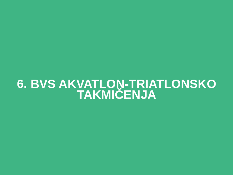 6. BVS AKVATLON-triatlonsko takmičenja Logo