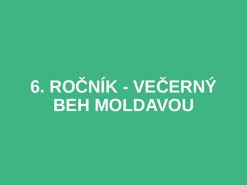 6. ročník - Večerný beh Moldavou Logo