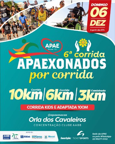 6ª CORRIDA - APAEXONADOS POR CORRIDA Logo