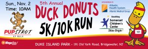 6th ANNUAL DUCK DONUT 5K/10K and NEW 2K Pup Strut Logo