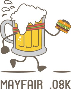 6th Annual Mayfair .08K Race Logo