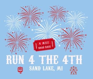 6th Annual Sand Lake Run 4 the 4th Logo