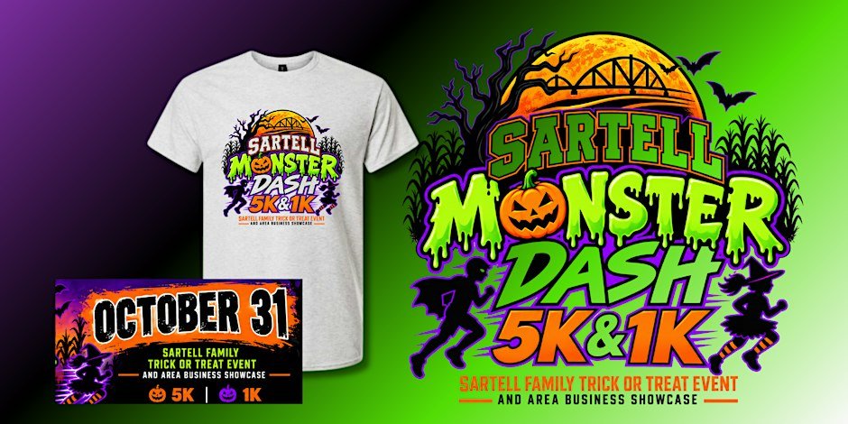 6th Annual Sartell Monster Dash 5K & 1K Logo