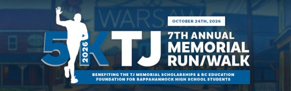 6th Annual TJ Memorial 5K Run/Walk Logo