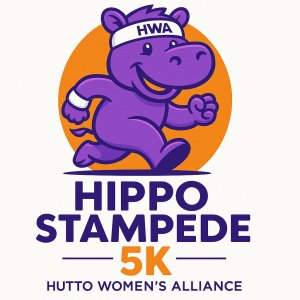 7th Annual Hippo Stampede 5k Logo